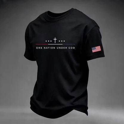 One Nation Under God Patriotic Cross Shirt