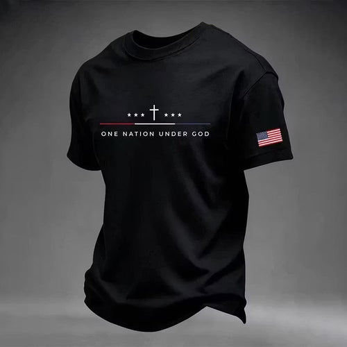 One Nation Under God Patriotic Cross Shirt