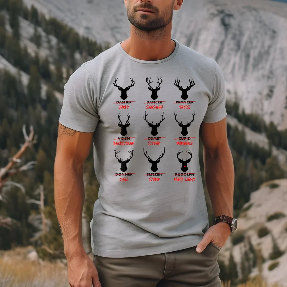 Funny Christmas Deer Hunters All Of Santas Hunting Shirt