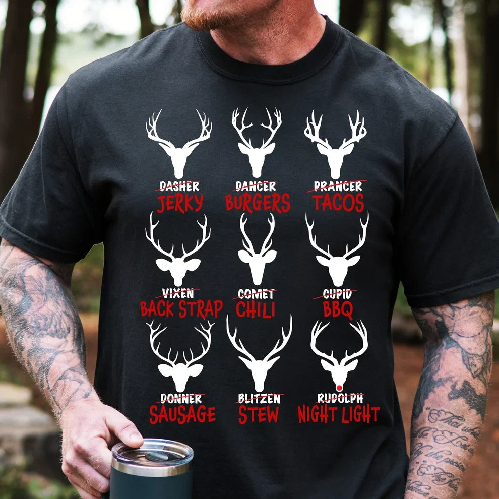 Funny Christmas Deer Hunters All Of Santas Hunting Shirt