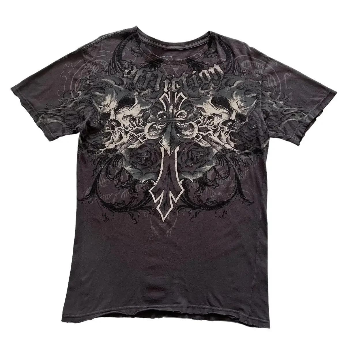 Affliction Skull Gothic Tee