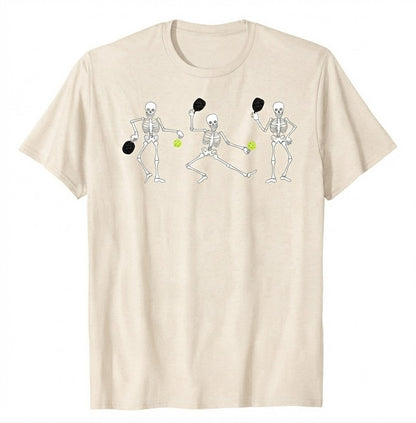 Halloween Pickleball Costume Skeletons Playing Pickleball Shirt