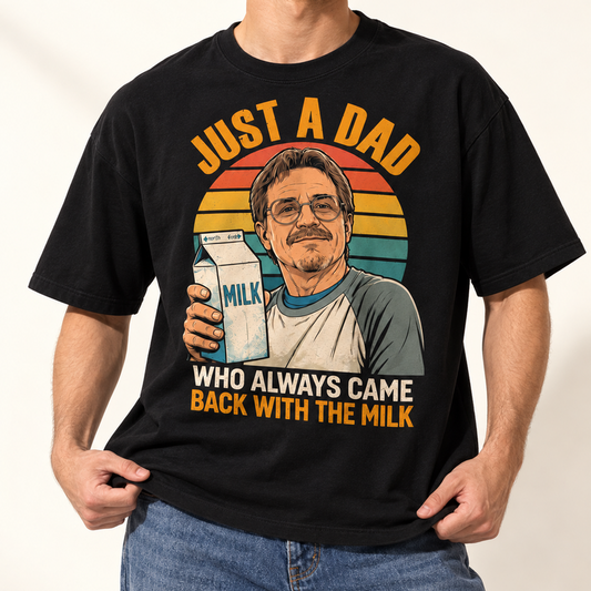 Dad Milk | Custom Black Shirt