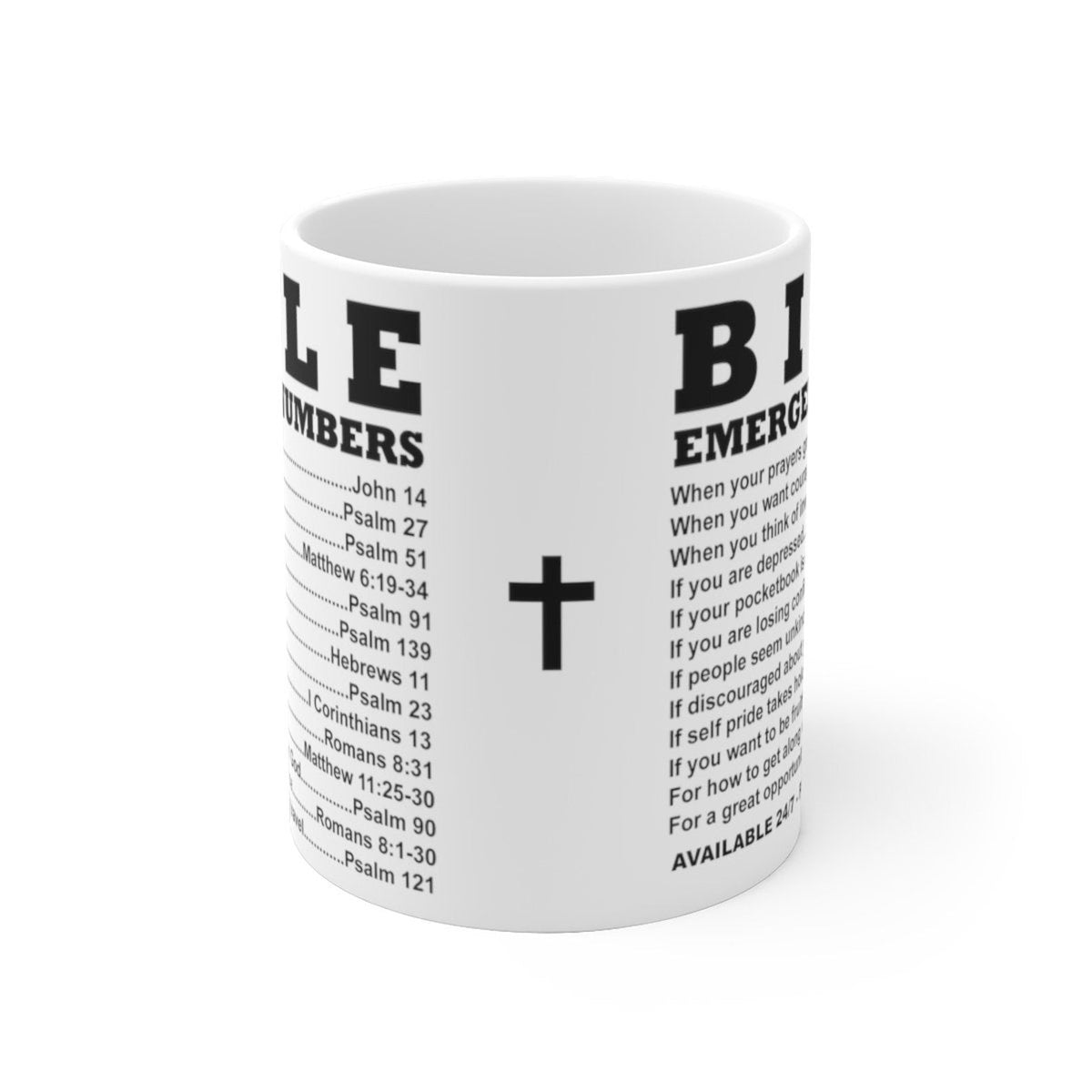 Emergency Bible Numbers Mug