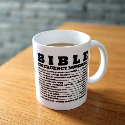 Emergency Bible Numbers Mug