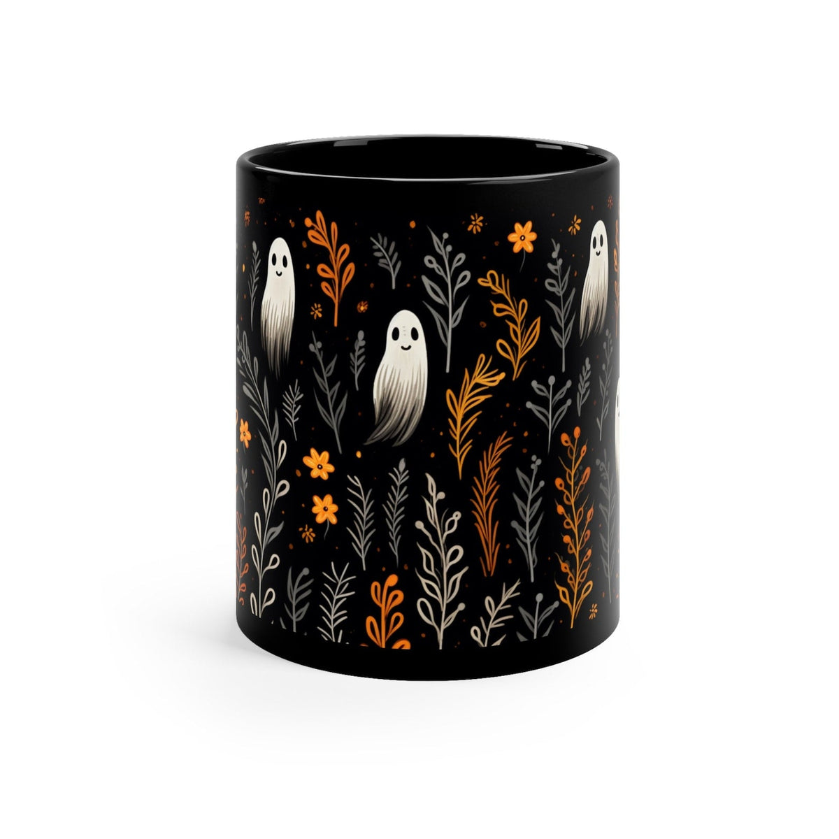 Festive Ghosts Halloween Ceramic Mug