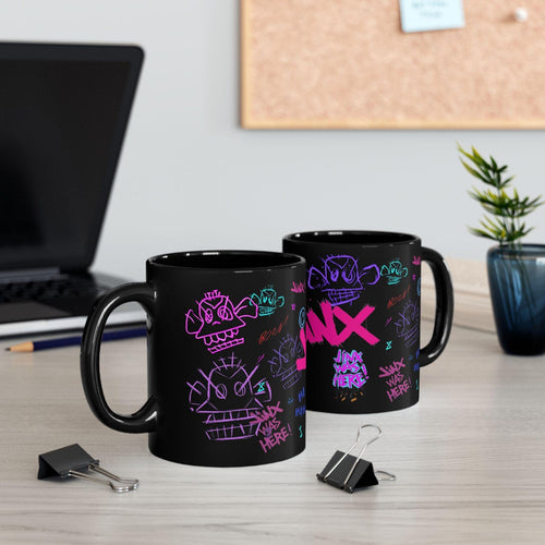Arcane Jinx Mug: League of Legends Black Ceramic Mug