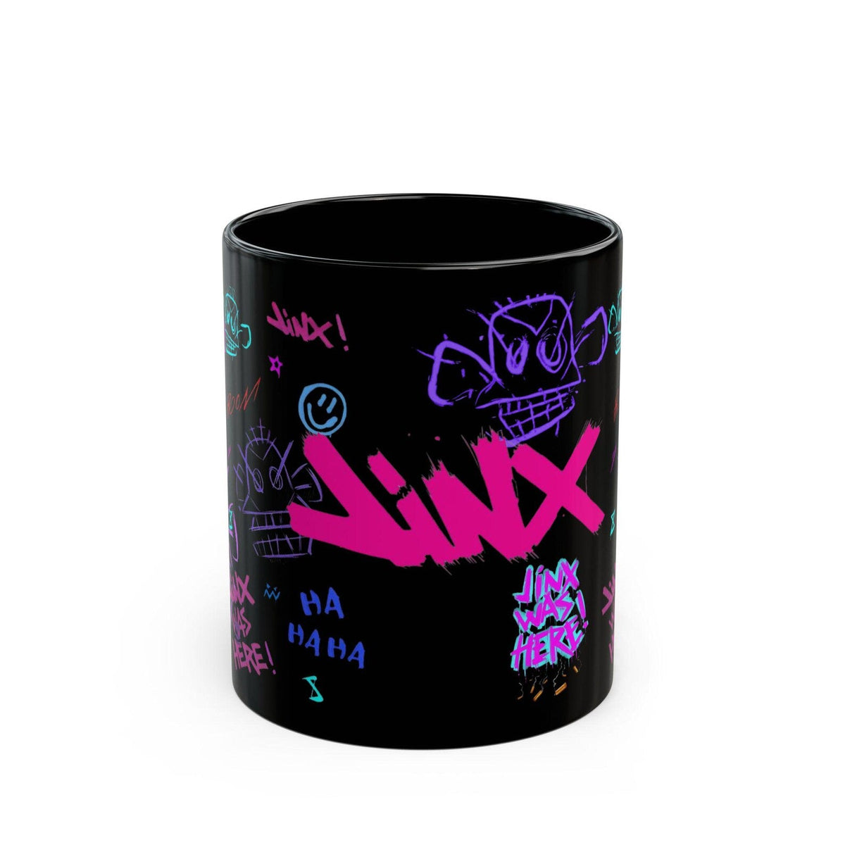 Arcane Jinx Mug: League of Legends Black Ceramic Mug