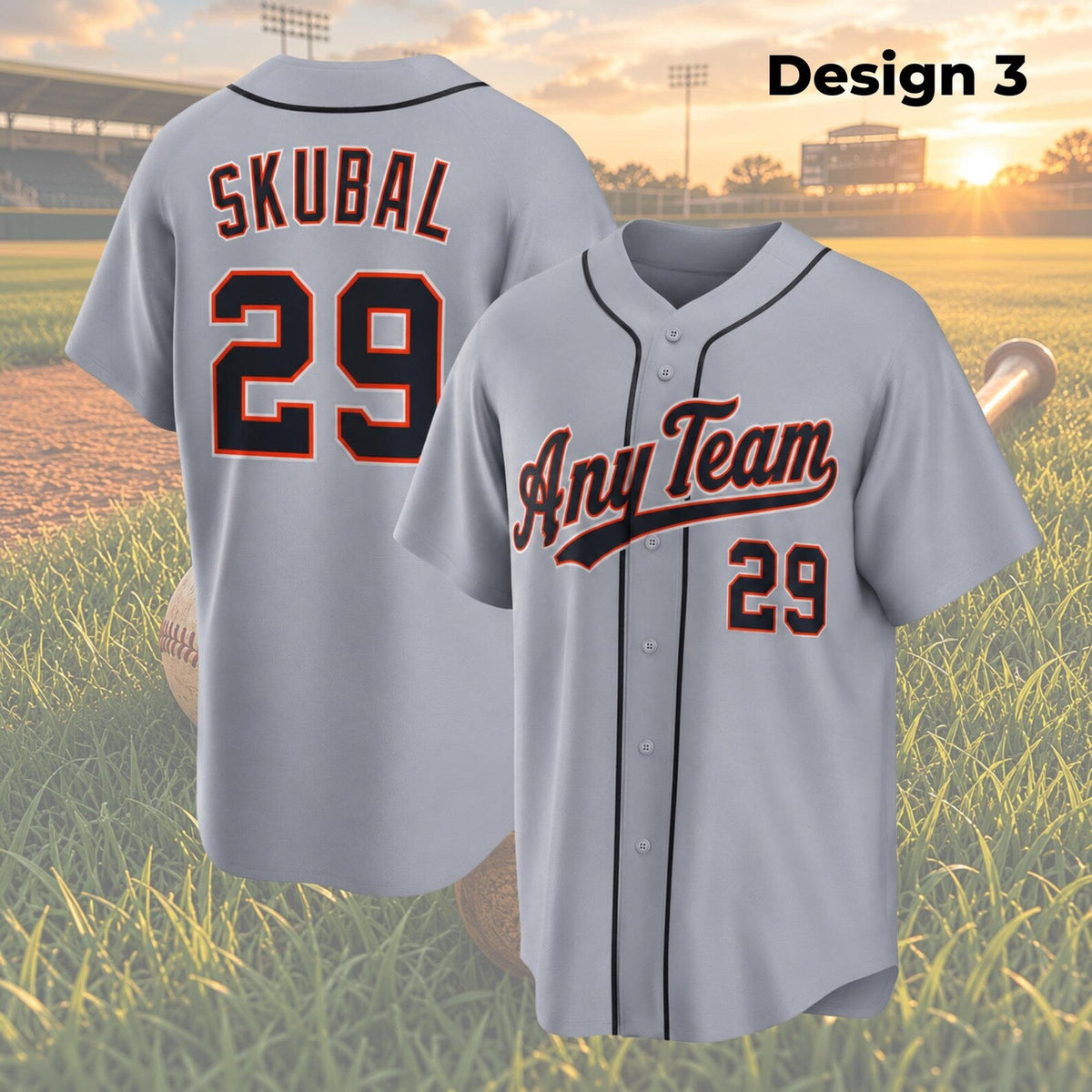 Detroit Tigers Jersey + Full Logo
