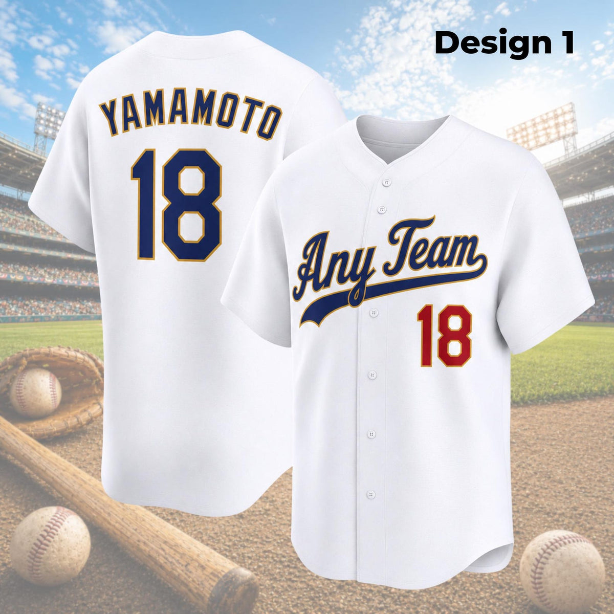 Los Angeles Dodgers Jersey + Full Logo