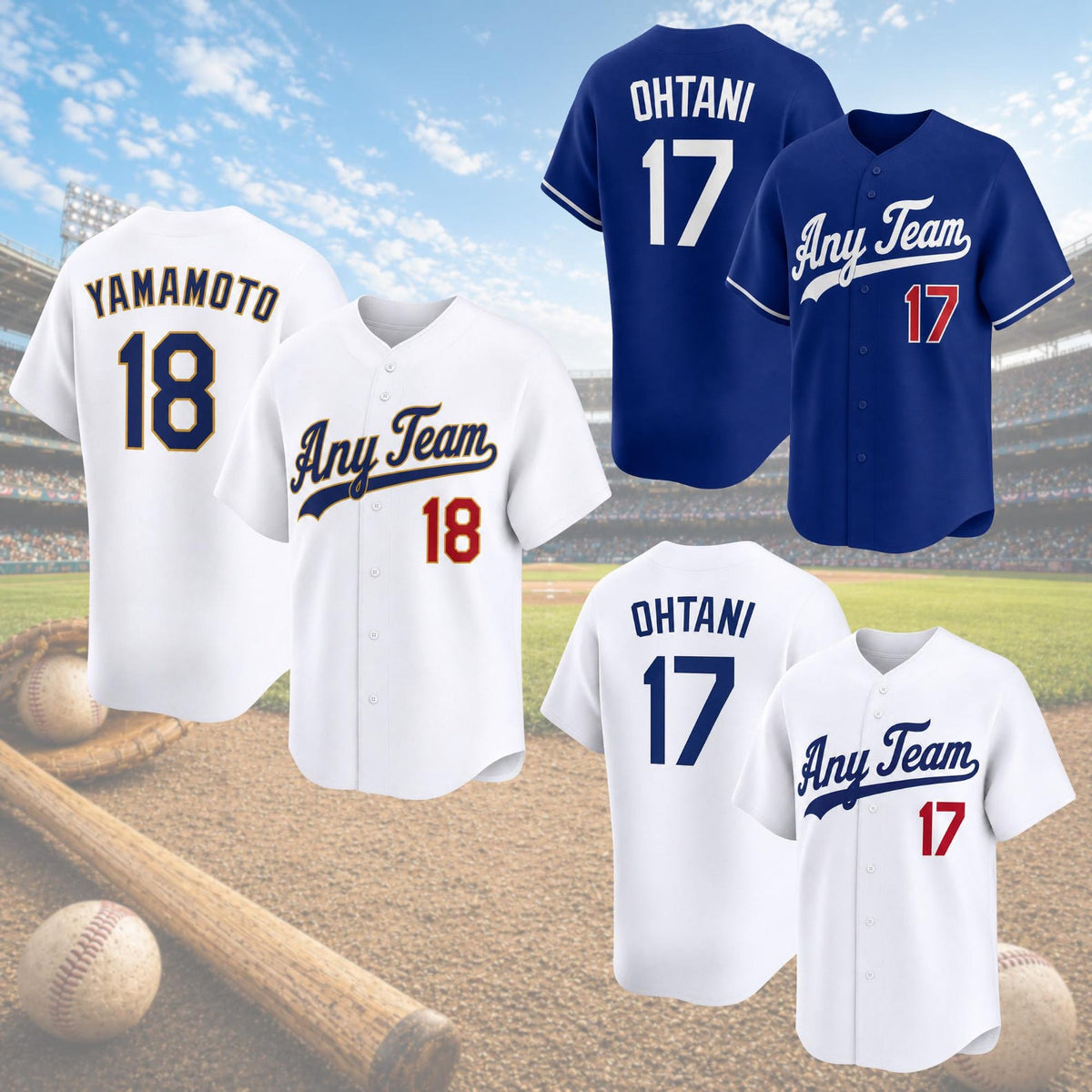 Los Angeles Dodgers Jersey + Full Logo