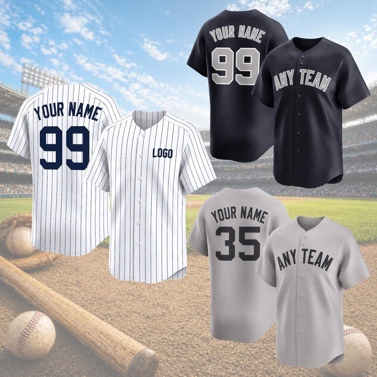 New York Yankees Jersey + Full Logo