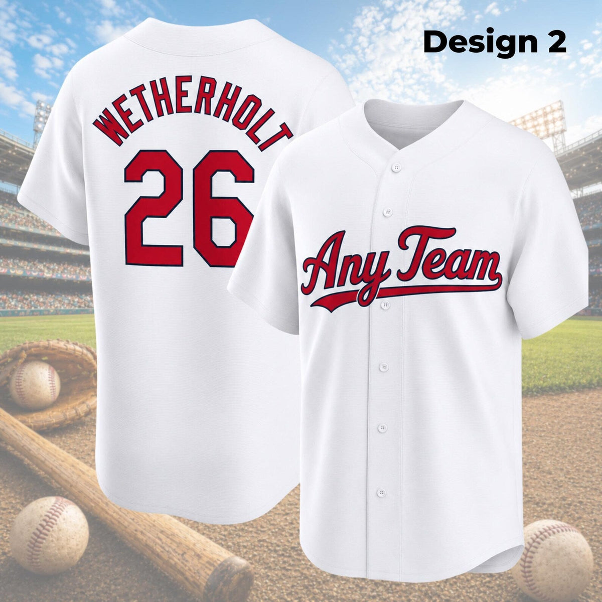 St. Louis Cardinals Jersey + Full Logo