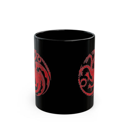 House of the Dragon Targaryen Sigil Black Ceramic Mug