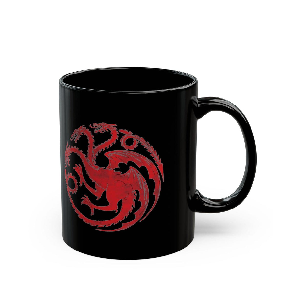 House of the Dragon Targaryen Sigil Black Ceramic Mug