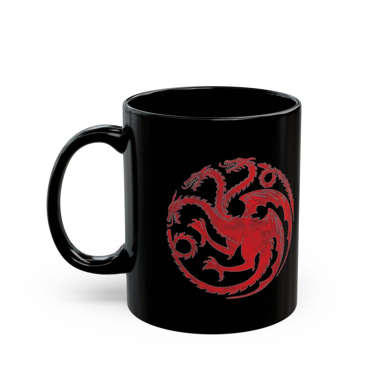 House of the Dragon Targaryen Sigil Black Ceramic Mug