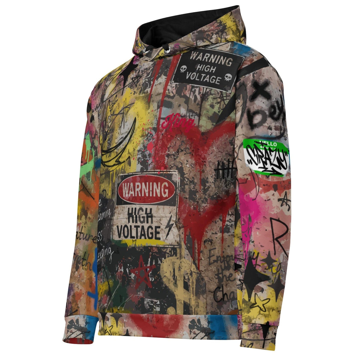 Retro Graffiti Road Sign Hoodie