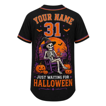 Personalized Pumpkin Witch Spooky Halloween 3D Baseball Jersey