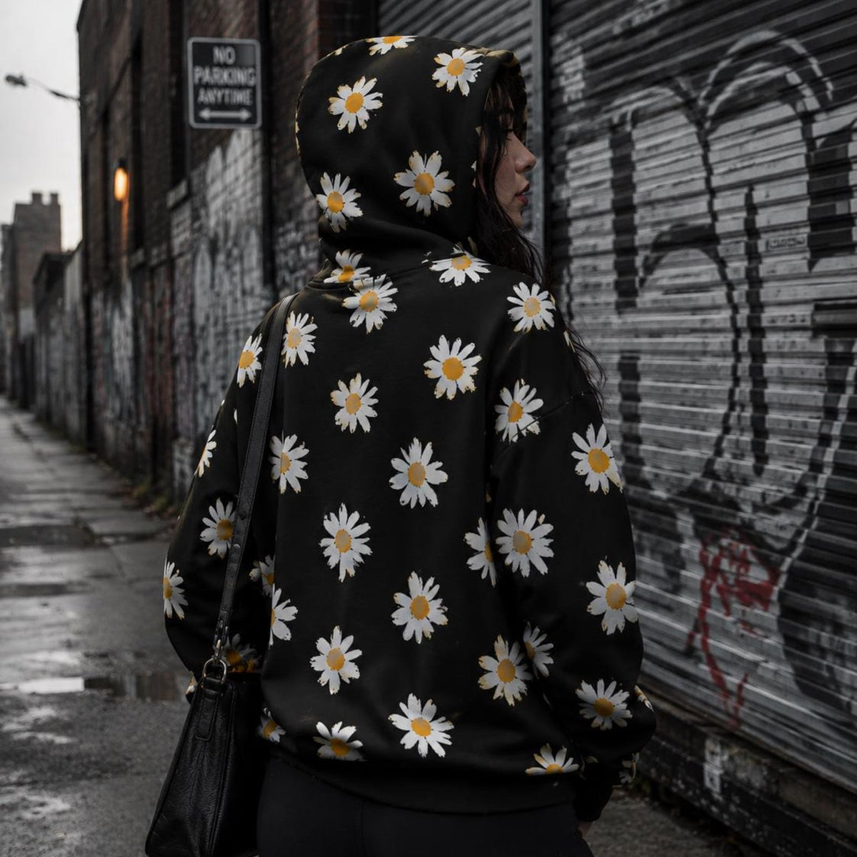 Retro Daisy Urban Hoodie