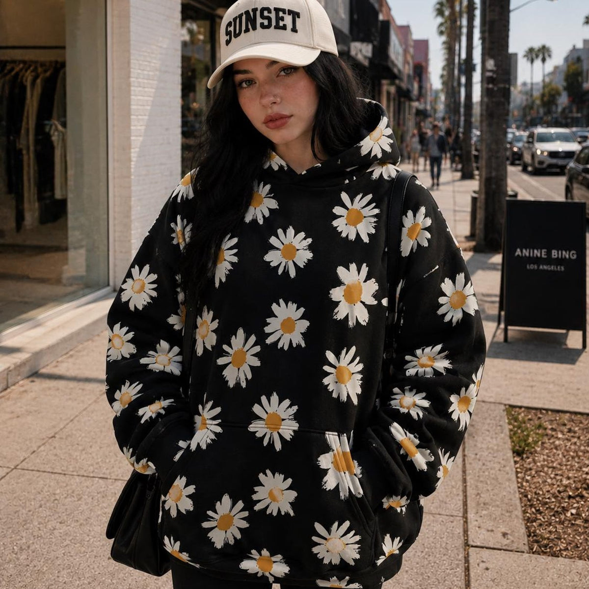 Retro Daisy Urban Hoodie