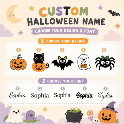 Personalized Seersucker Halloween Trick or Treat Basket