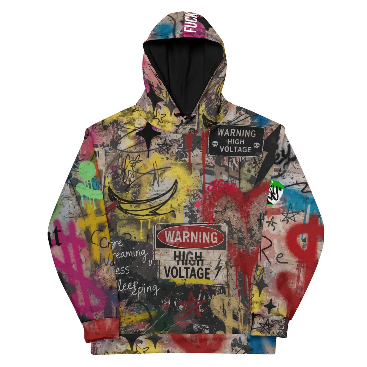 Retro Graffiti Road Sign Hoodie