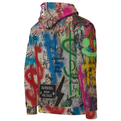 Retro Graffiti Road Sign Hoodie