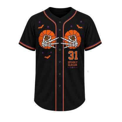 Personalized Pumpkin Witch Spooky Halloween 3D Baseball Jersey