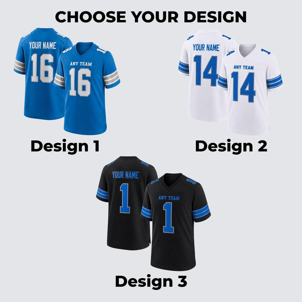 Detroit Lions Jersey + Full Logo