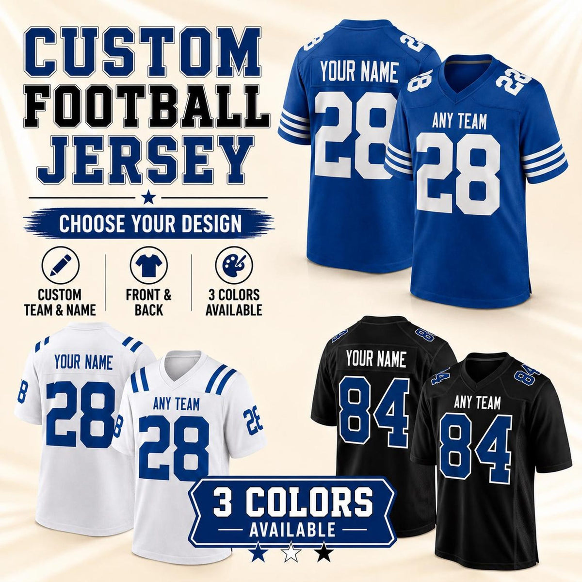 Indianapolis Colts Jersey + Full Logo