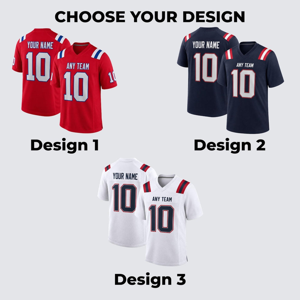 New England Patriots Jersey + Full Logo