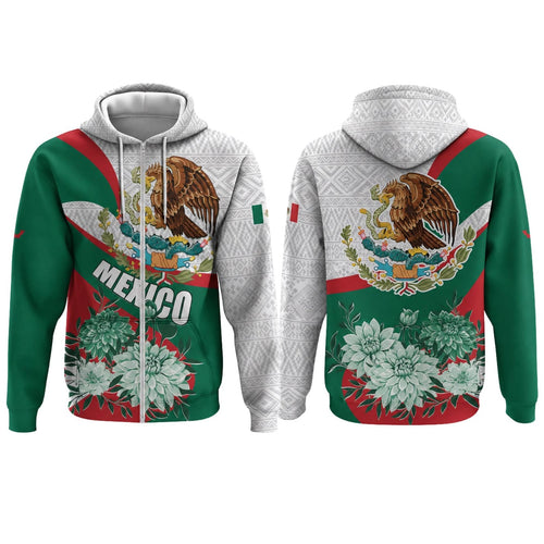 Mexico Zip Hoodie, Mexican Eagle Pride Jacket, Unisex Heritage Gift for Men and Women