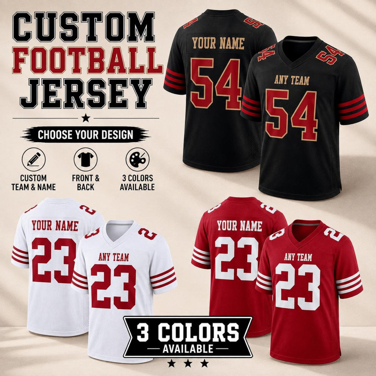 San Francisco 49ers Jersey + Full Logo