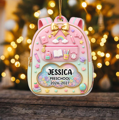 Personalized School Backpack Ornament