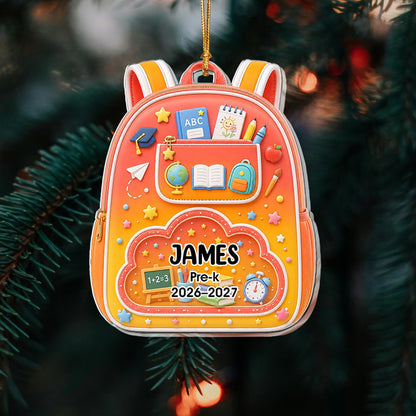 Personalized School Backpack Ornament