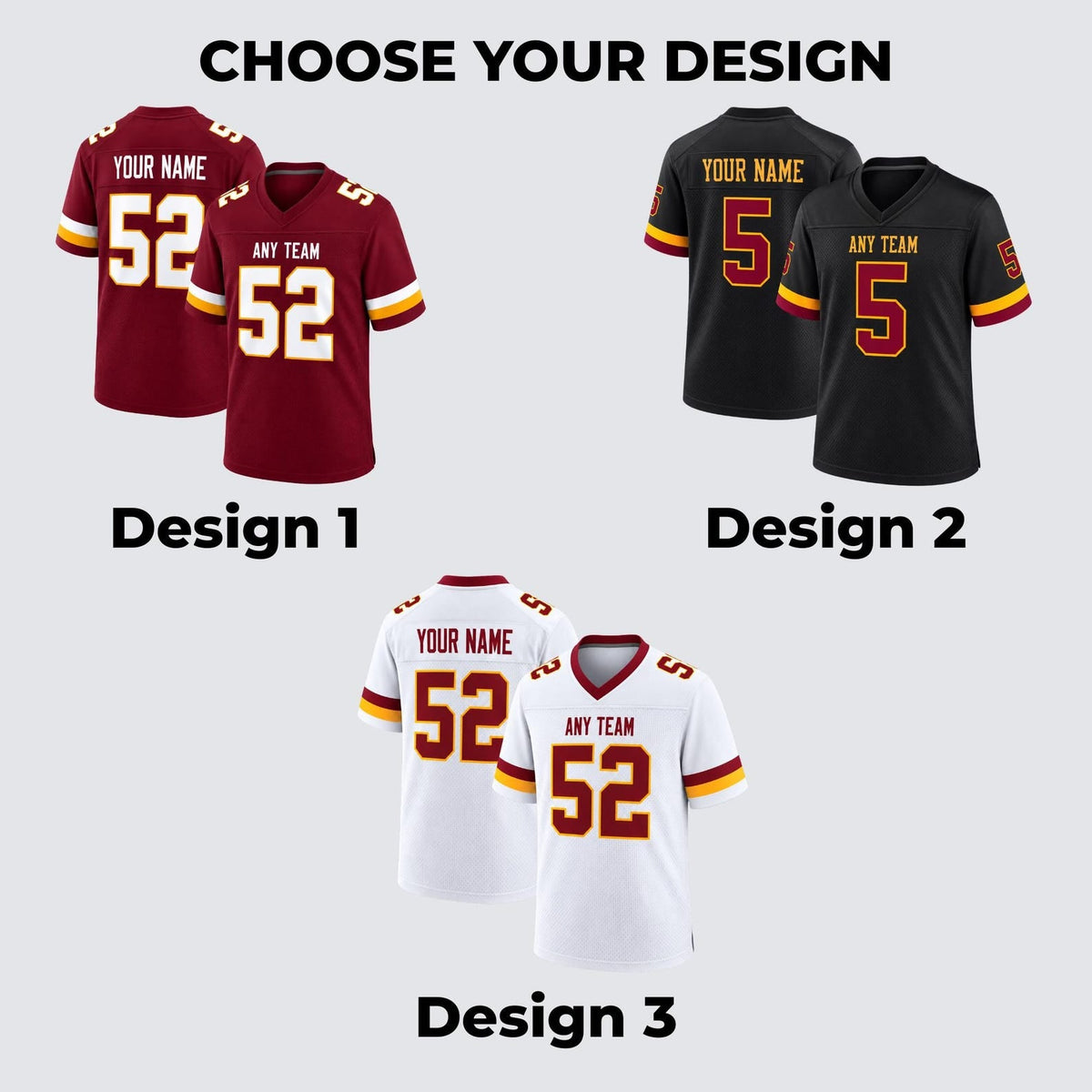 Washington Commanders Jersey + Full Logo