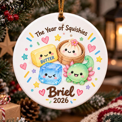 Personalized Kids Squishy Hunting Ornament 2026