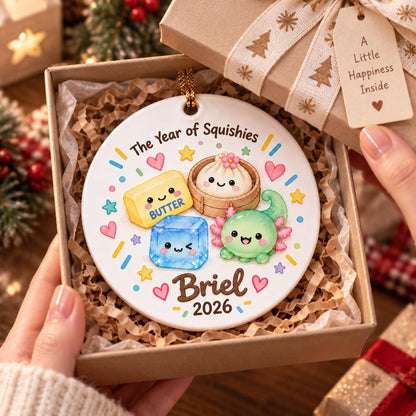 Personalized Kids Squishy Hunting Ornament 2026