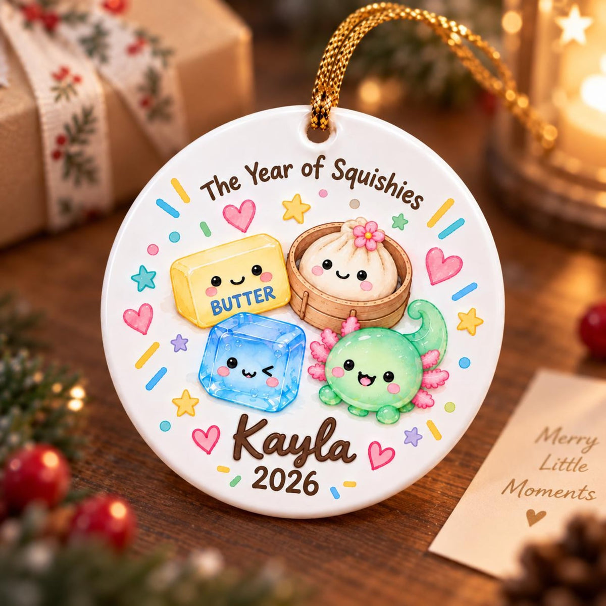 Personalized Kids Squishy Hunting Ornament 2026