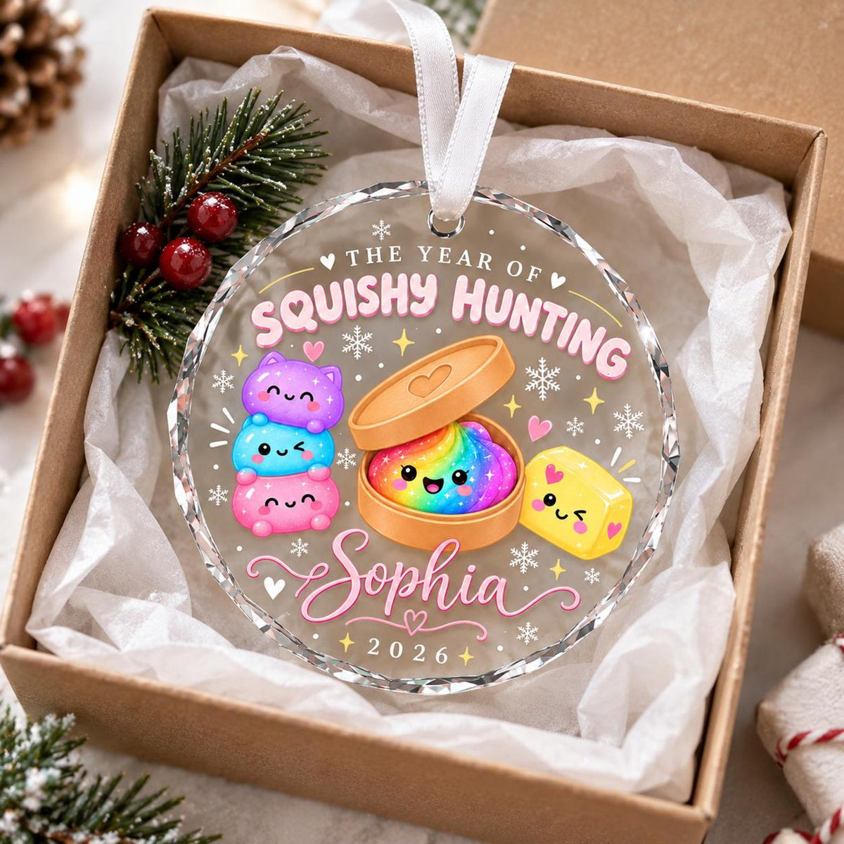 Personalized Squishy Christmas Ornament 2026