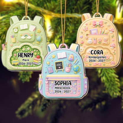 Personalized School Backpack Ornament