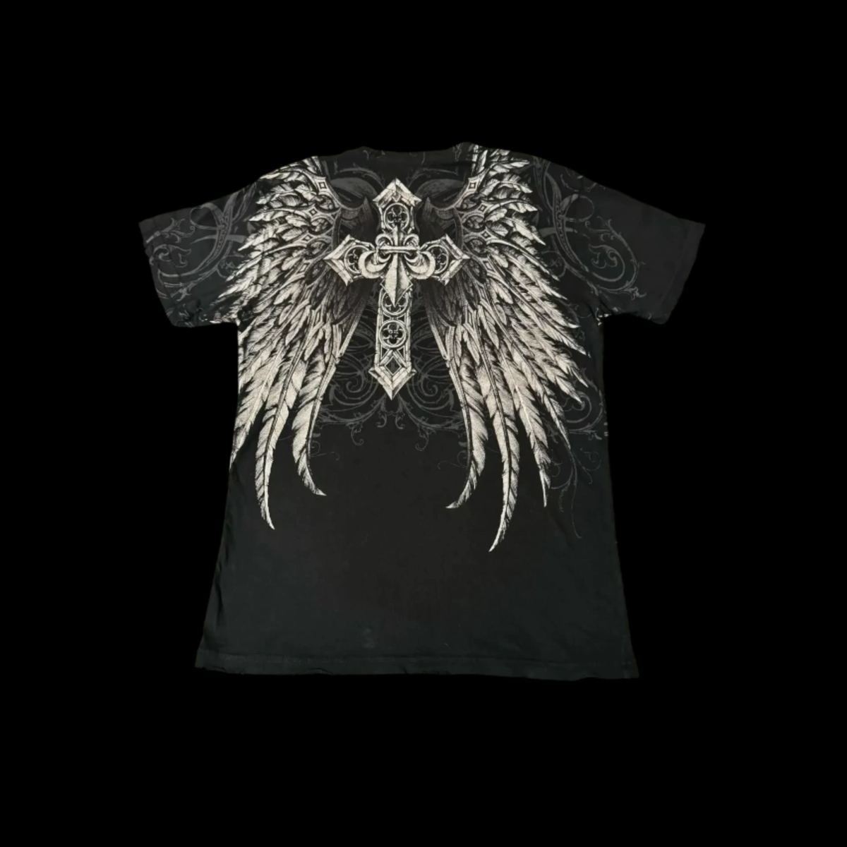 Affliction Pain Skull Graphic Gothic Tee