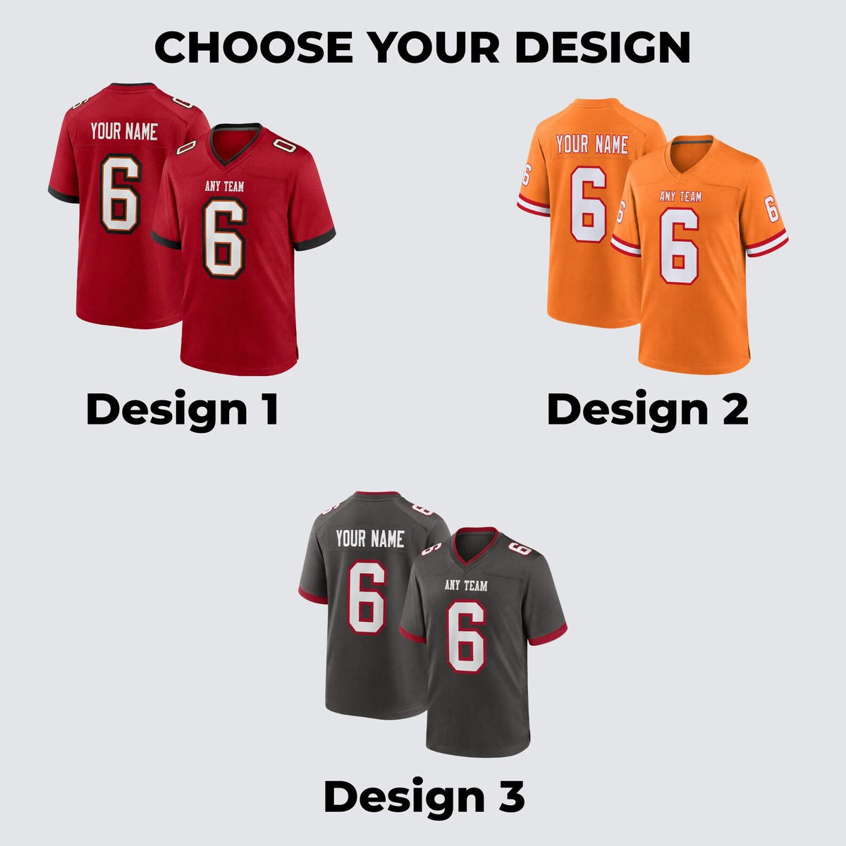 Tampa Bay Buccaneers Jersey + Full Logo