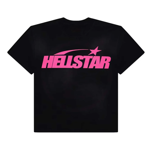 Hellstar 'Classic Logo' Black & Pink Tee