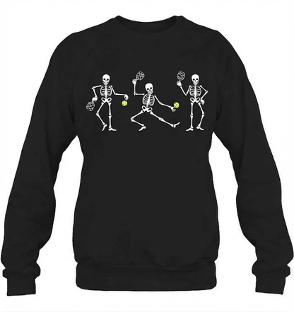 Halloween Pickleball Costume Skeletons Playing Pickleball Shirt