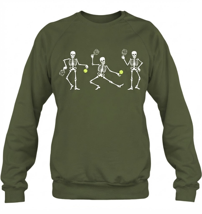 Halloween Pickleball Costume Skeletons Playing Pickleball Shirt