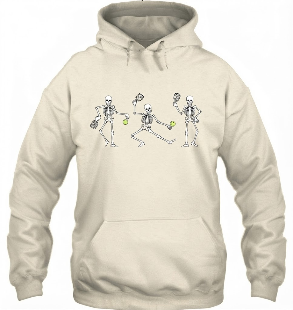 Halloween Pickleball Costume Skeletons Playing Pickleball Shirt