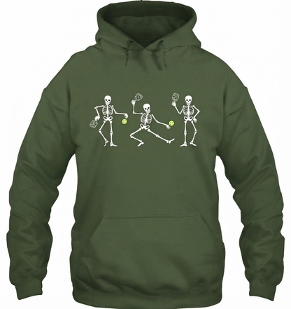 Halloween Pickleball Costume Skeletons Playing Pickleball Shirt
