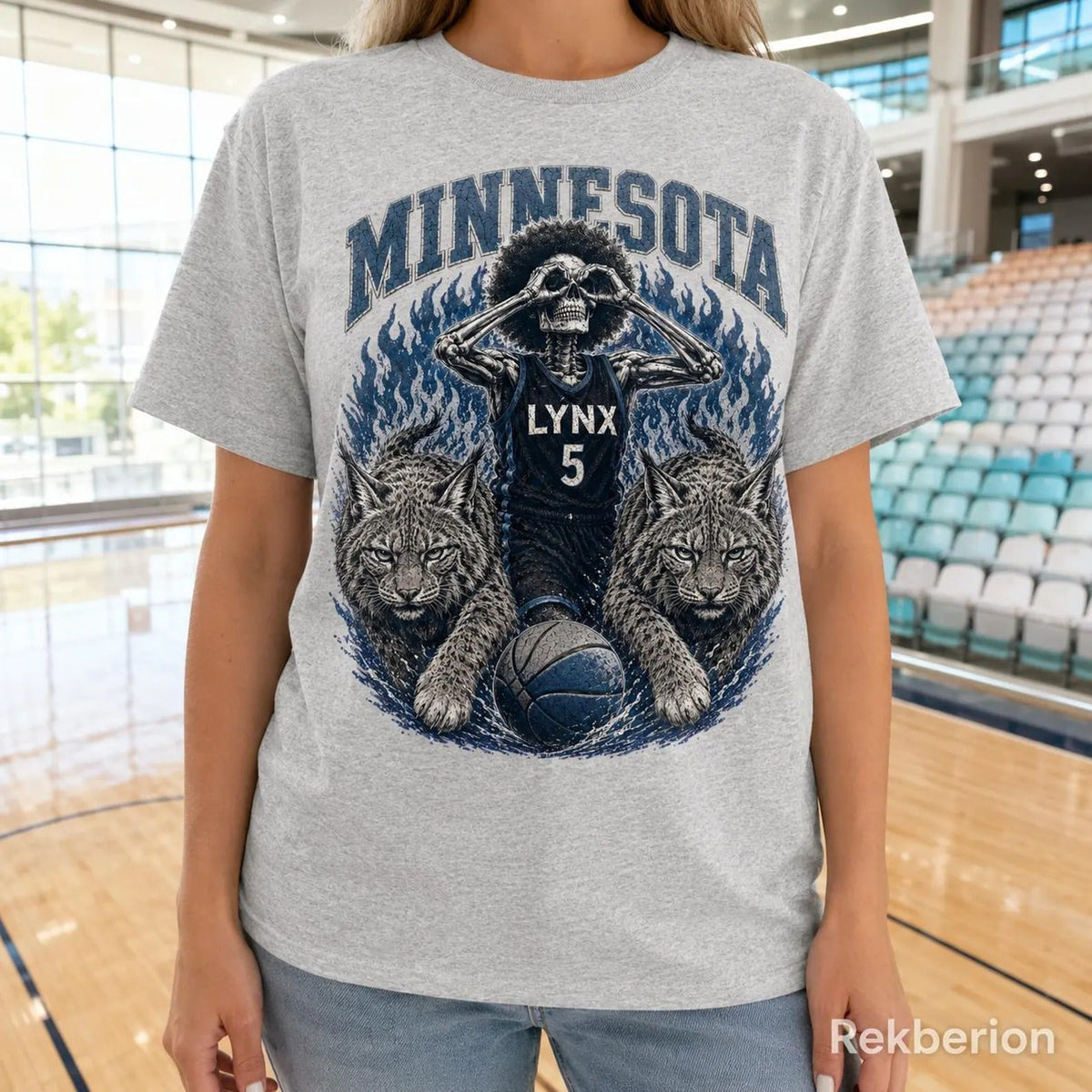 Olivia Miles Vintage 90s Basketball Skull Washed Tee