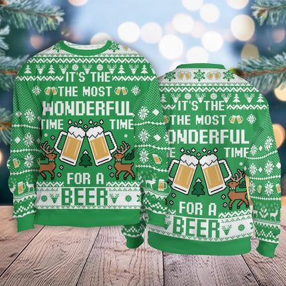 Most Wonderful Time for a Beer Christmas Sweater